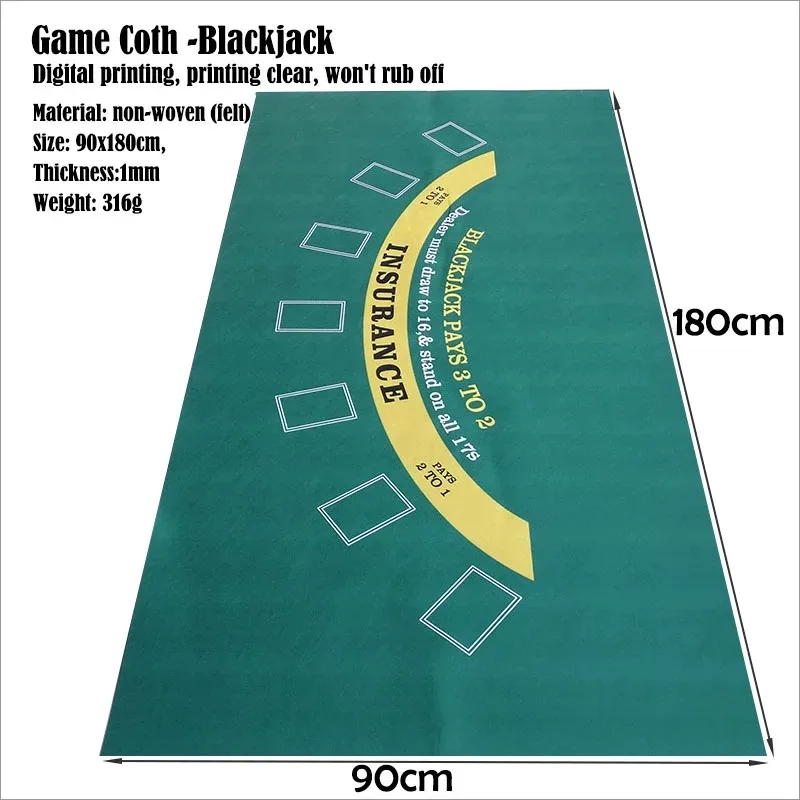 180x90cm Poker Chip Tablecloth - đánh giá và giá Gaming Accessories