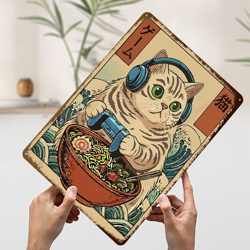 Gaming Cat Ramen Tin Plaque Po - đánh giá và giá Gaming Accessories Europe