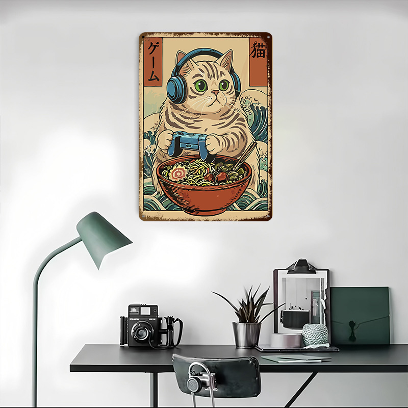 Gaming Cat Ramen Tin Plaque Po - đánh giá và giá Gaming Accessories Europe