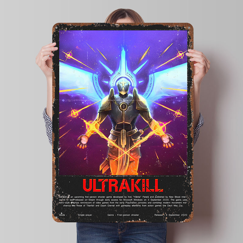 Ultrakill Game Metal Poster Cu - đánh giá và giá Gaming Accessories Europe
