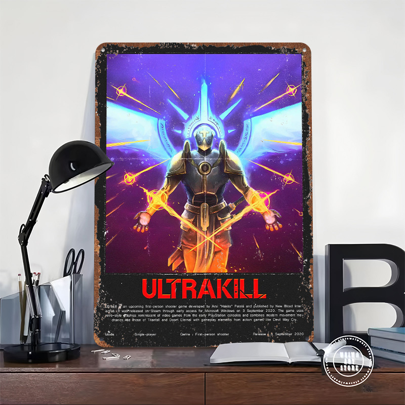 Ultrakill Game Metal Poster Cu - đánh giá và giá Gaming Accessories Europe
