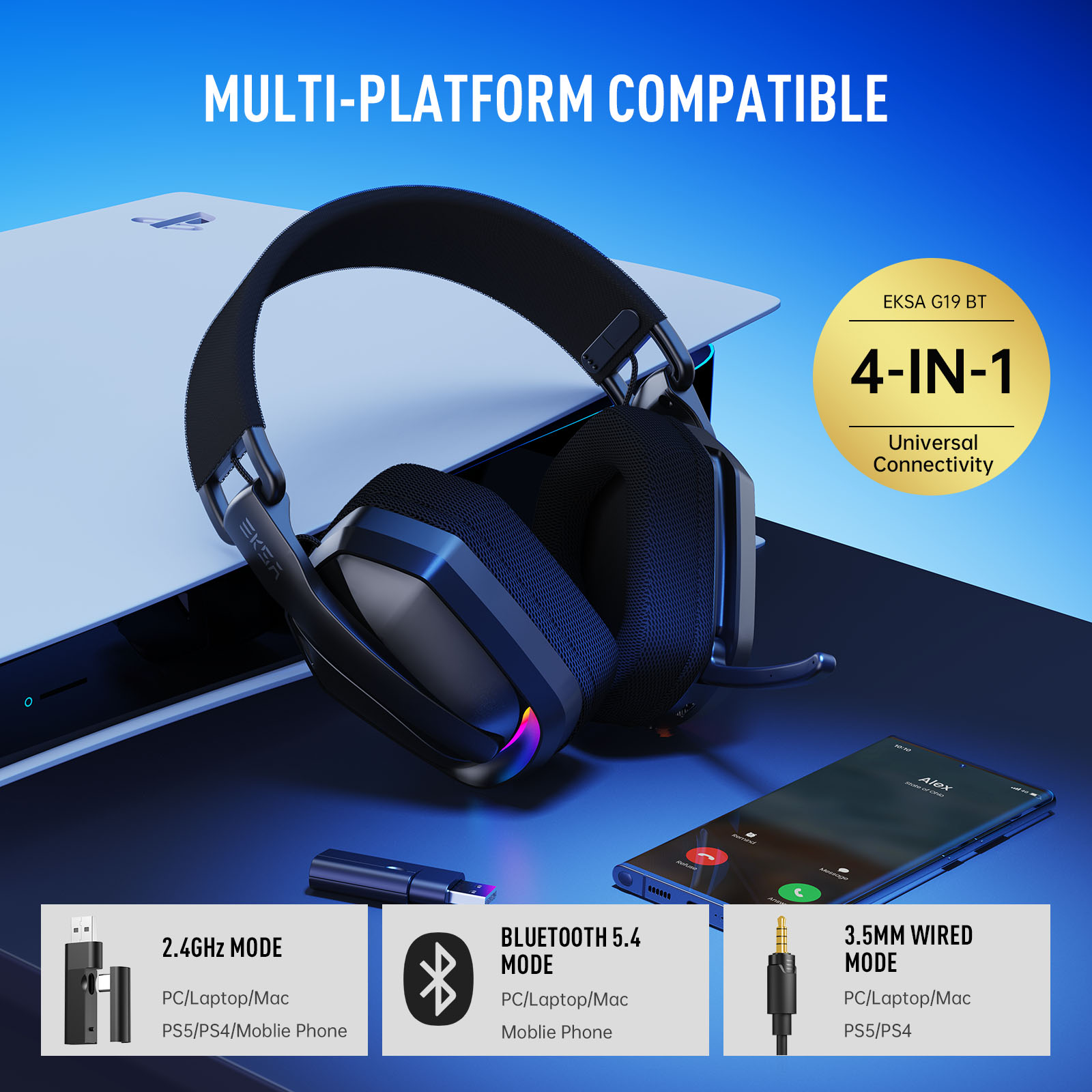 EKSA G19BT 2.4GHz Wireless Gam - đánh giá và giá Venom Gaming Accessories